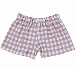 Shorts - Dusty Pink Gingham