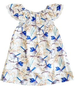 Flutter Dress - Blue Wren