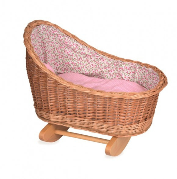 Natural Wicker Dolls Cradle - PICK UP ONLY
