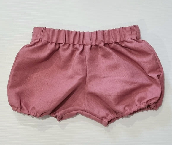 Bubble Shorts - Rose Linen