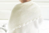 Organic Cotton Moss Stitch Knit Blanket - Ivory